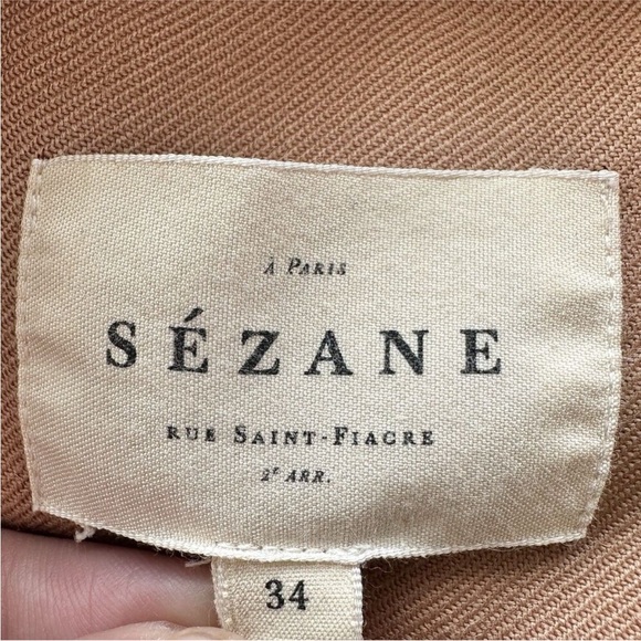 Sezane Camel Button-Down Shirt - Picture 2 of 10